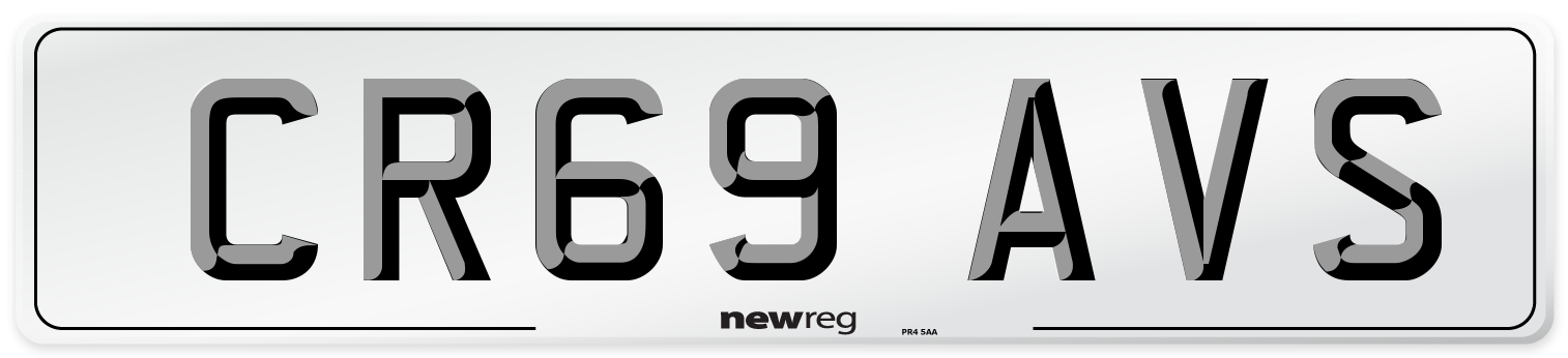 CR69 AVS Number Plate from New Reg
